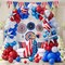 151PCS Patriotic Red White and Blue Balloon Garland Arch Kit with Exploding Star Balloons – 4th of July, Memorial Day, Veterans Day, Graduation, Baseball & USA Theme Party Decorations